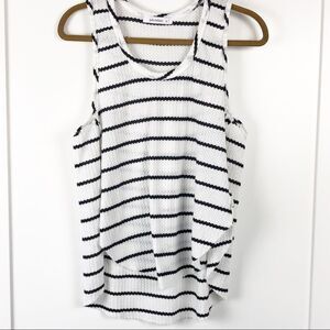 Julie Billiart Knit Circle Hem Stripe Tank Sz S